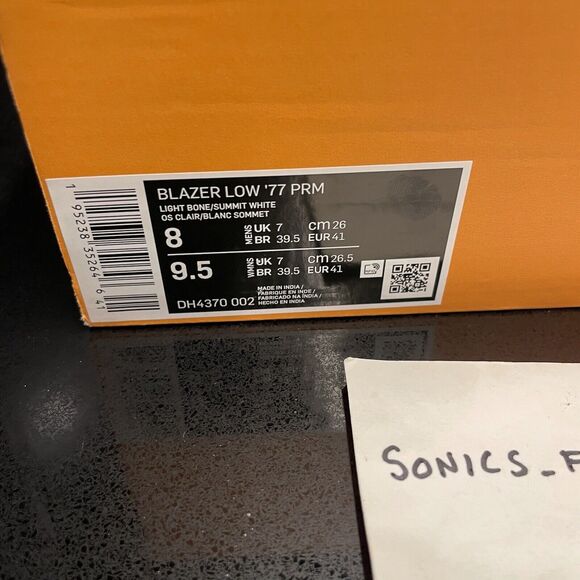 Nike Blazer Low '77 Premium Size 8 Mens Light Bone Gray First Use DH4370 002 - Picture 11 of 11